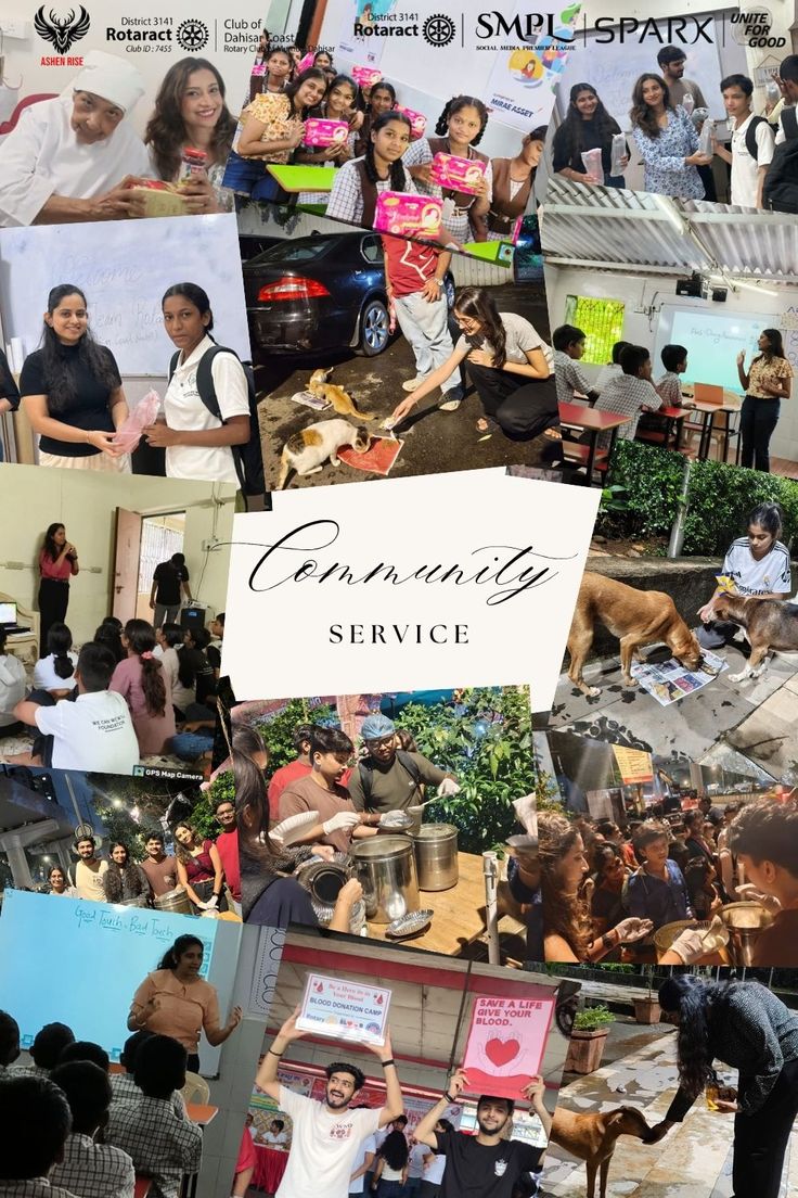 Students in community service activity