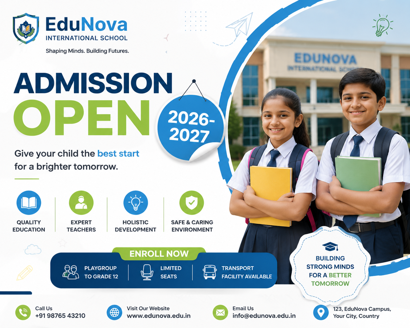 Admissions Open 2026-2027 poster